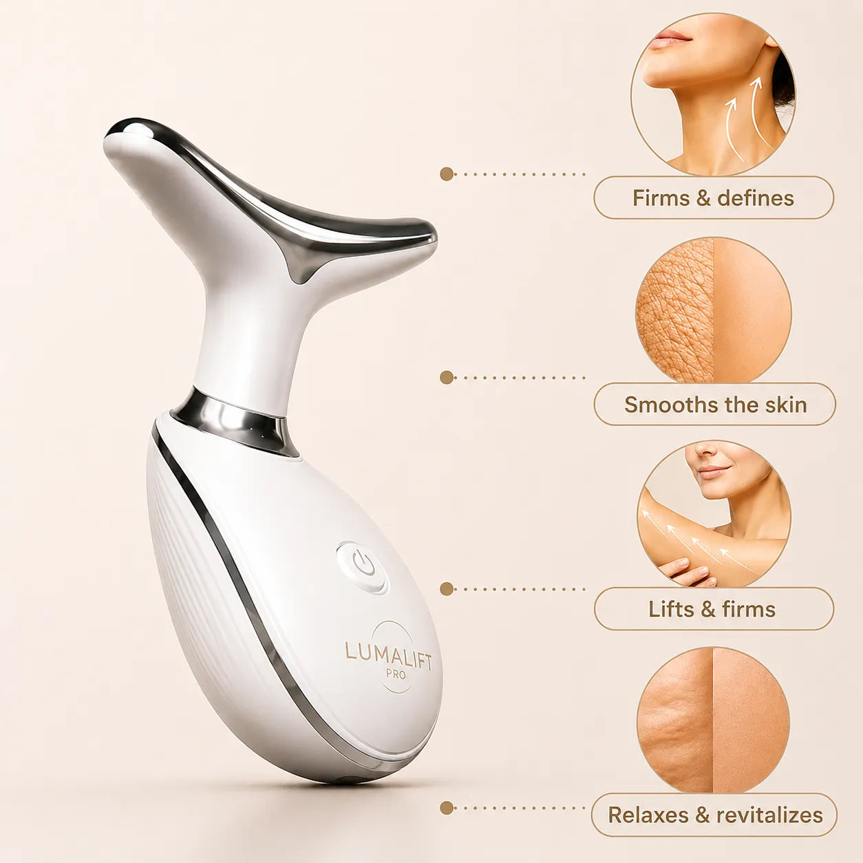 LumaLift Pro – 3-in-1 firming & massage device for face, arms & body